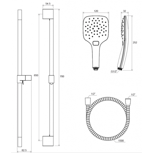 Душевая стойка RAVAK Chrome 921.00 X07S002 хром
